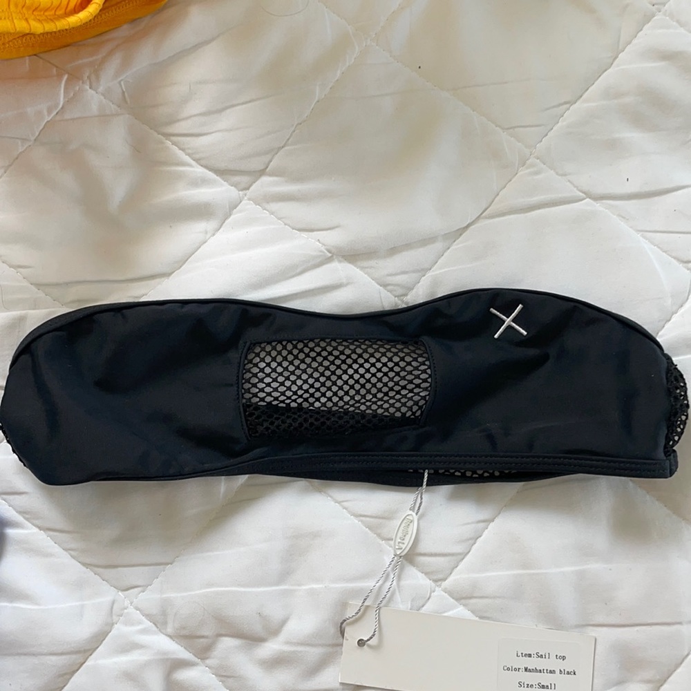 Black mesh BoutineLA tube bikini top